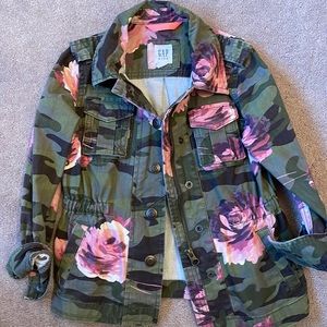 Gap camo/floral jacket